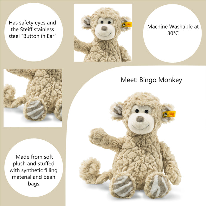 Steiff Bingo Monkey Plush Soft Toy 20cm