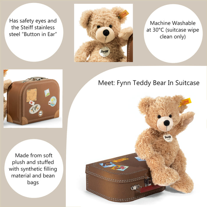 Steiff Fynn Small Teddy Bear With Suitcase