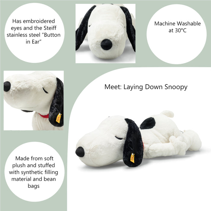 Steiff Giant Snoopy Laying Soft Toy 43cm
