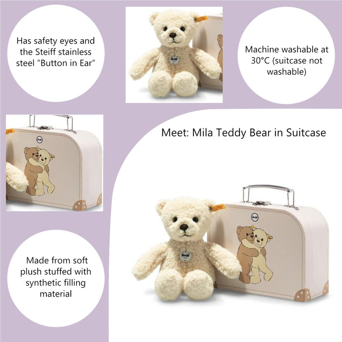 Steiff Mila Teddy In Suitcase 21cm