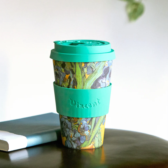 Ecoffee Cup Vincent Van Gogh Irises Reusable Travel Mug 14oz