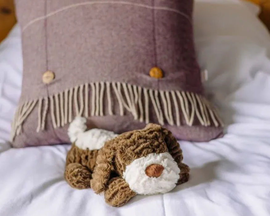 Beddy Buddies Brown Dog Microwaveable Flaxseed Heat Pack Soft Toy