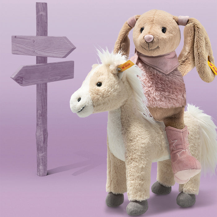 Steiff Hoppie Bunny Cowgirl Soft Toy 32cm