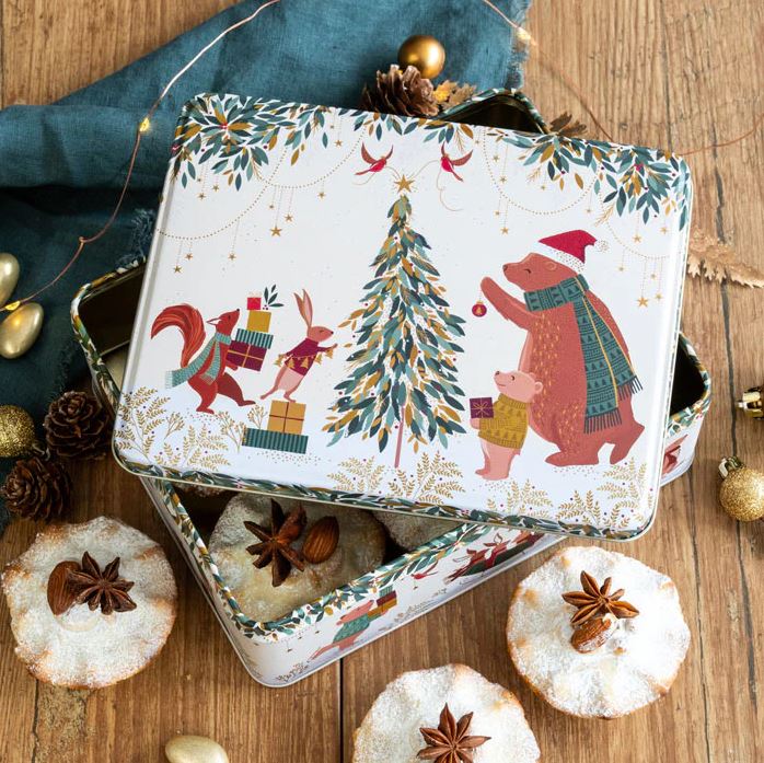 Sara Miller Woodland Bears Storage Tin