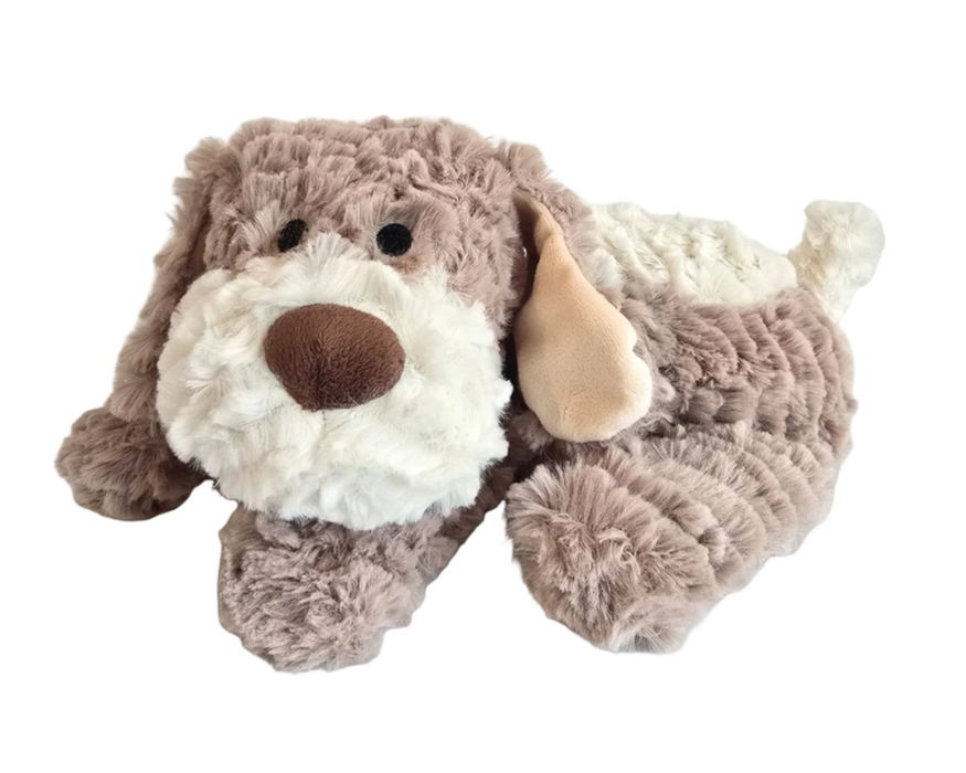 Beddy Buddies Beige Dog Microwaveable Flaxseed Heat Pack Soft Toy