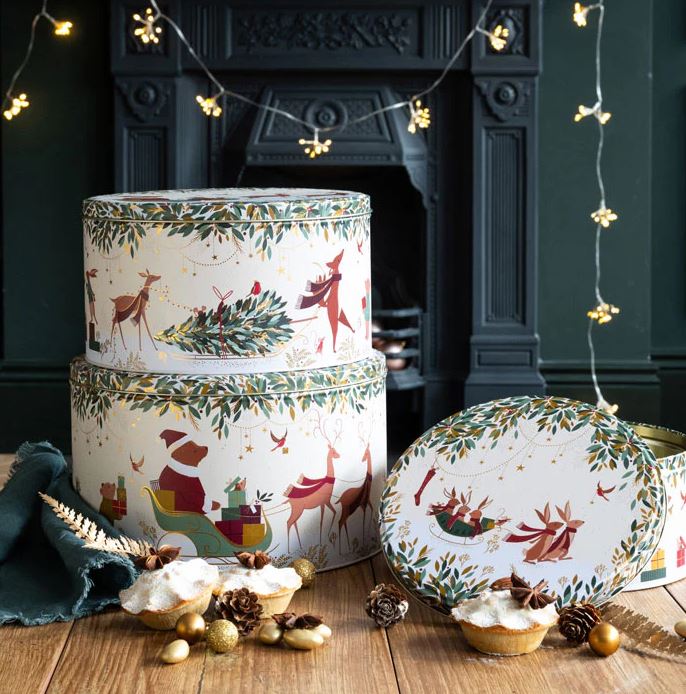 Sara Miller Woodland Bears Set Of Three Cake Tins