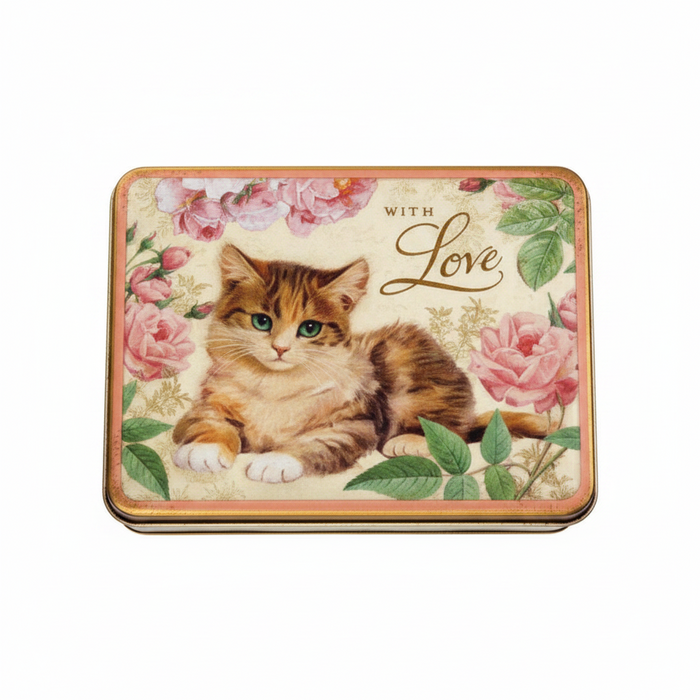 Vintage Inspired With Love Kitten Storage Tin