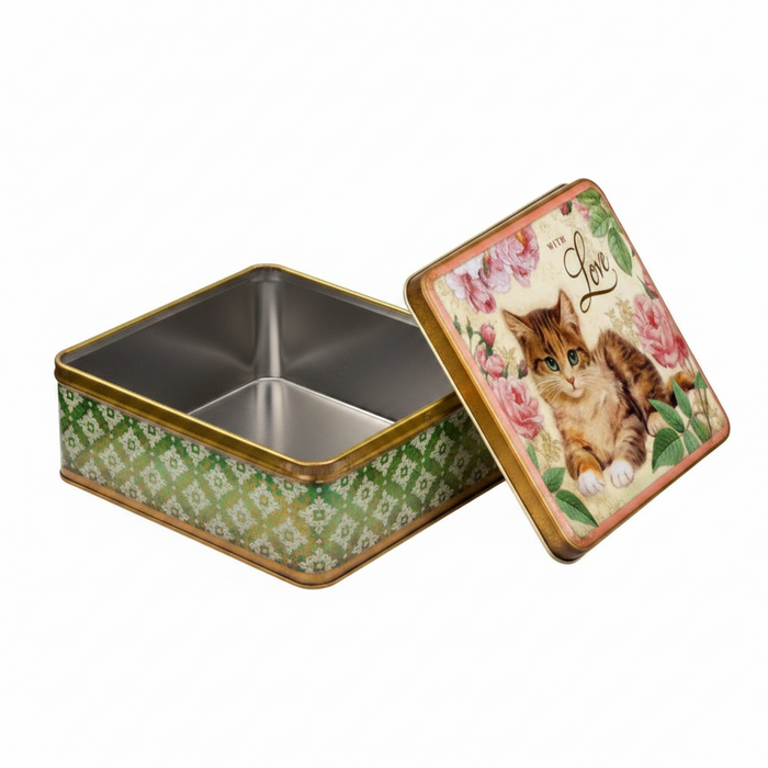 Vintage Inspired With Love Kitten Storage Tin
