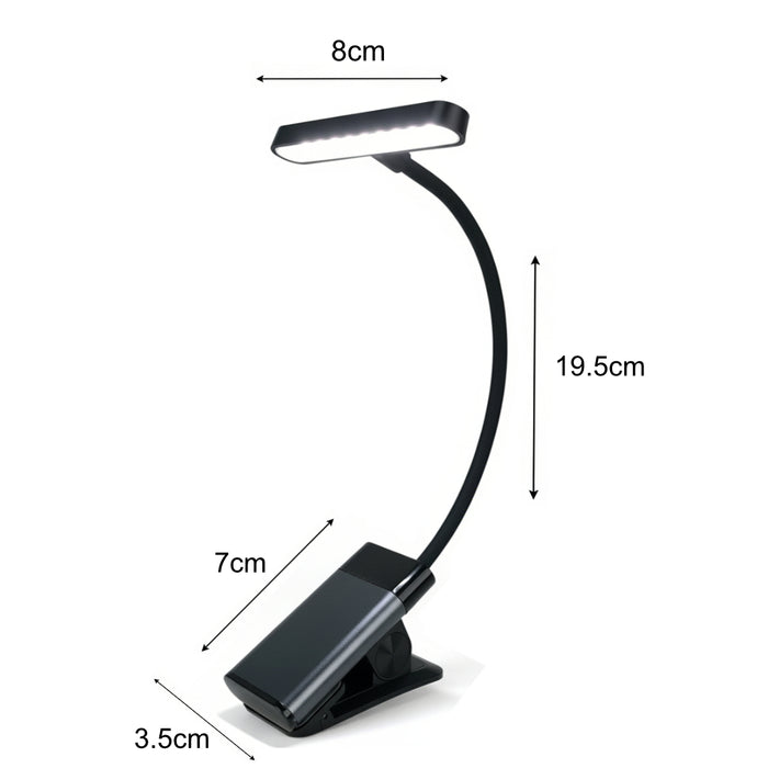 Xtralite LED Rechargeable Clip-On Book Light With Adjustable Brightness