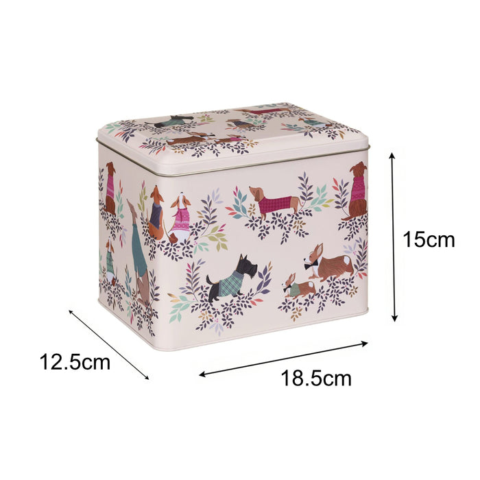 Sara Miller Dapper Dogs XL Caddy Storage Tin