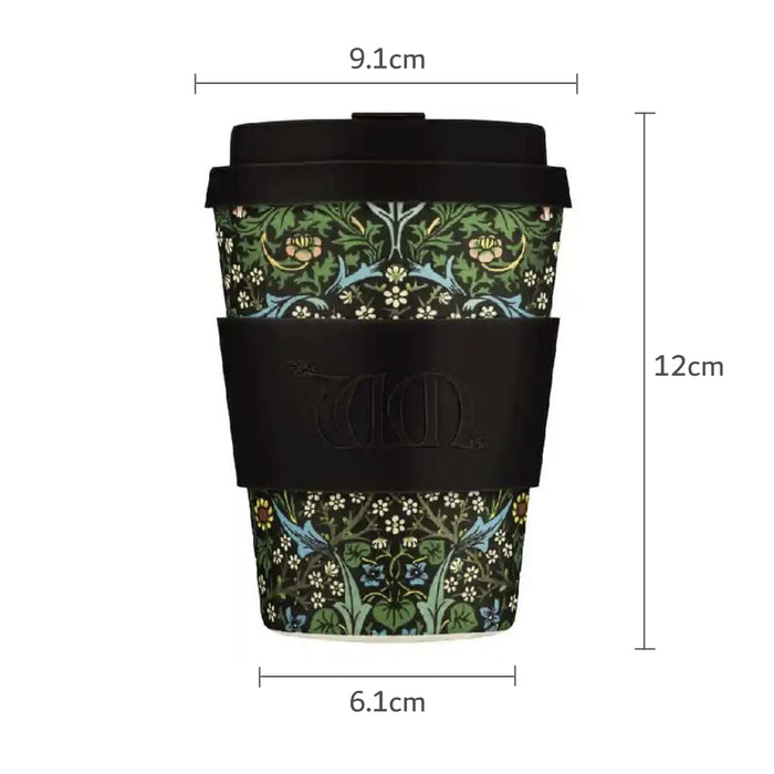 Ecoffee Cup William Morris Blackthorn Plant-Based Reusable Coffee Cup 12oz