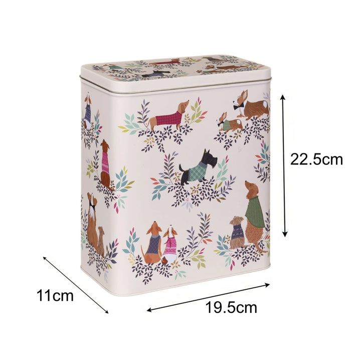 Sara Miller Dapper Dogs Tall Storage Tin