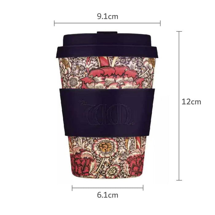 Ecoffee Cup William Morris Wandle Plant-Based Reusable Coffee Cup 12oz