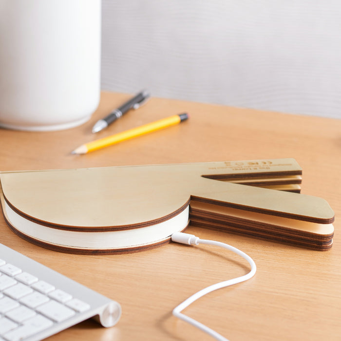 Gingko R Space Natural Wood Rechargeable LED Desk Lamp
