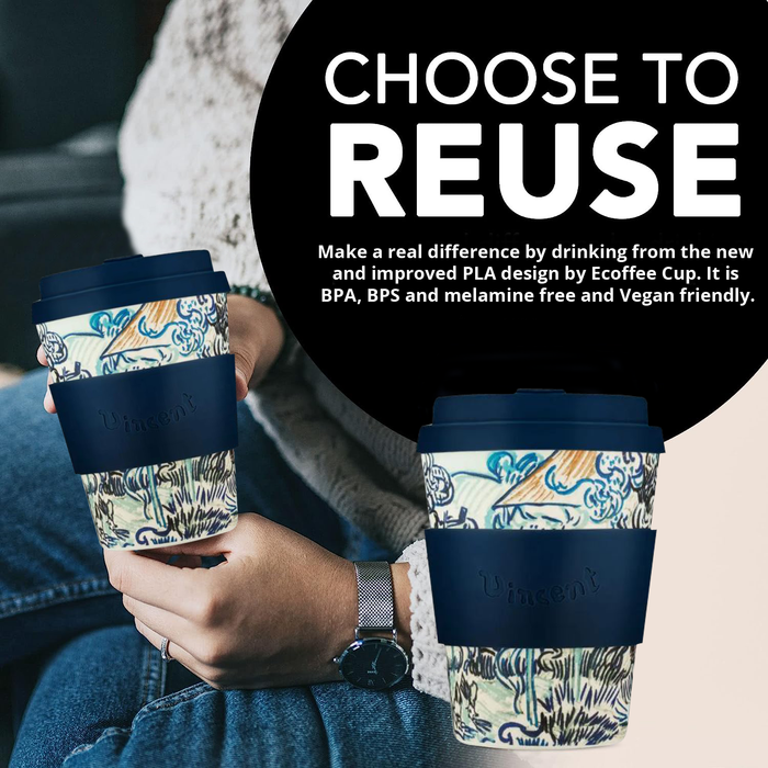 Ecoffee Cup Vincent Van Gogh Old Vineyard Reusable Travel Mug 12oz