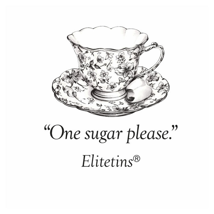 Elite Tins One Sugar Please Vintage Inspired Storage Tin