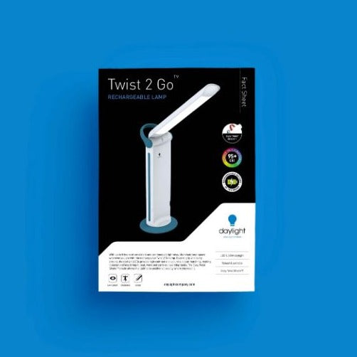 The Daylight Company Twist 2 Go LED Portable Flip Desk Lamp