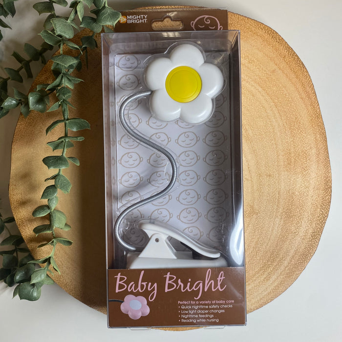 Baby Bright White Daisy Clip-On LED Nursery Crib Light
