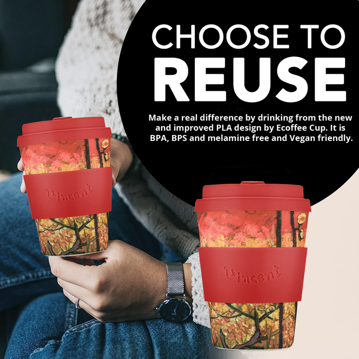 Ecoffee Cup Vincent Van Gogh Flowering Plum Reusable Travel Mug 12oz