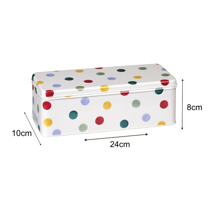 Emma Bridgewater Cream Polka Dot Long Rectangular Storage Tin