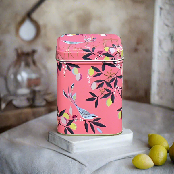 Sara Miller Orchard Small Square 100g Storage Tin Canister