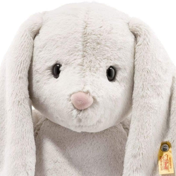 A close up image of the bunnies face. 