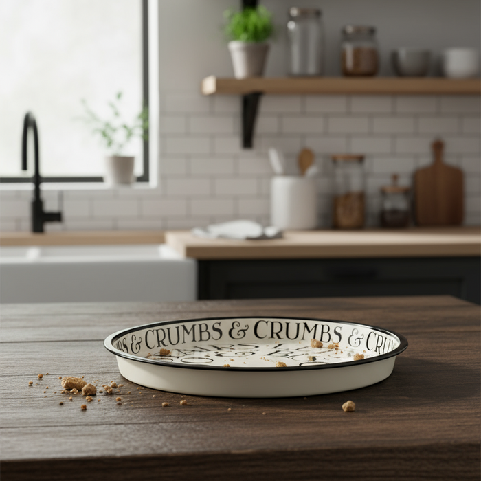 Emma Bridgewater Black Toast Round Tin Tray 28cm