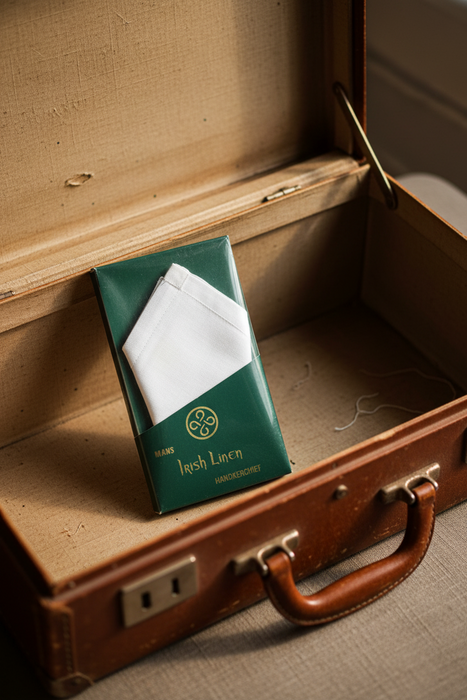 Spence Bryson White 100% Irish Linen Single Handkerchief