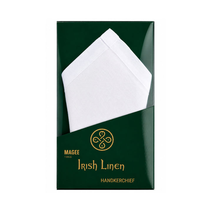 Spence Bryson White 100% Irish Linen Single Handkerchief