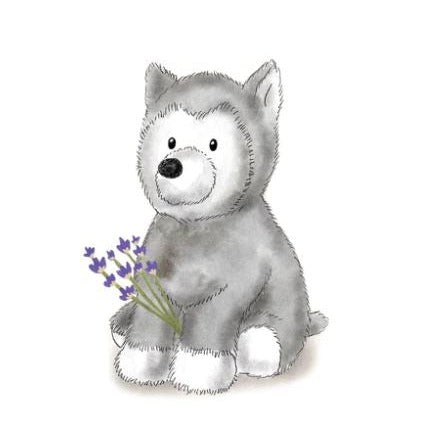 Warmies Husky Dog 13" Microwavable Soft Comforting Toy Wheat Filled With Lavender Scent