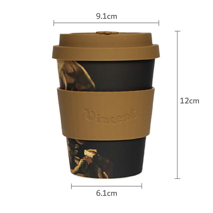 Ecoffee Cup Vincent Van Gogh Skull Reusable Travel Mug 12oz