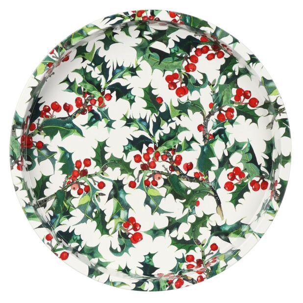 Emma Bridgewater Holly Round Tin Tray 30cm