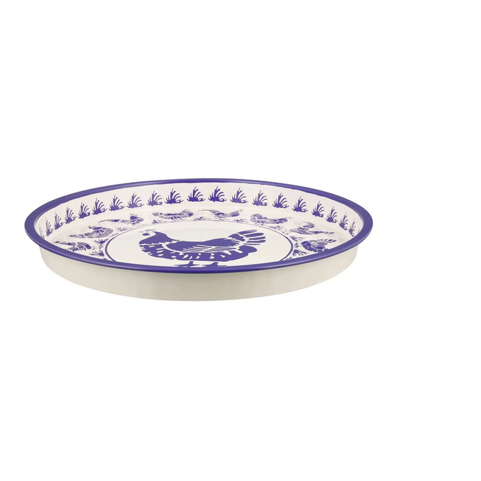 Emma Bridgewater Blue Hens Round Tray 30cm