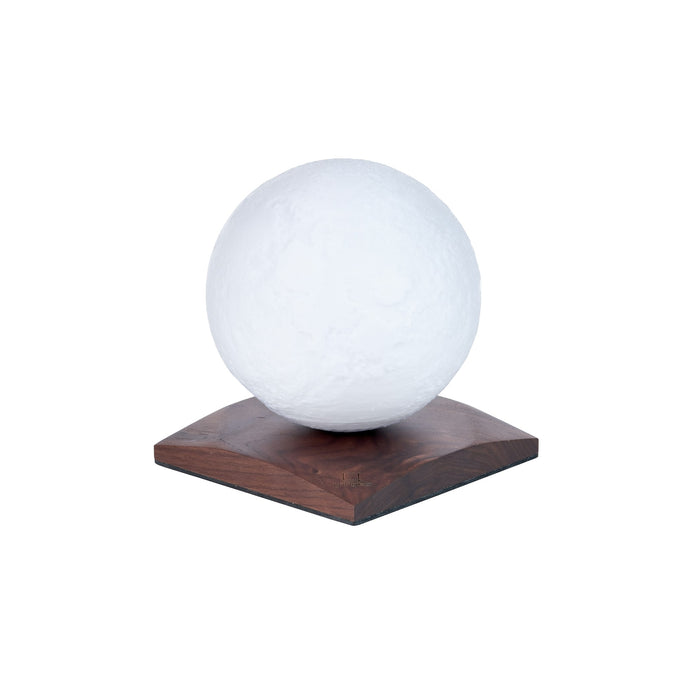 Gingko Smart Luna Spin LED Desk Lamp Walnut Wood