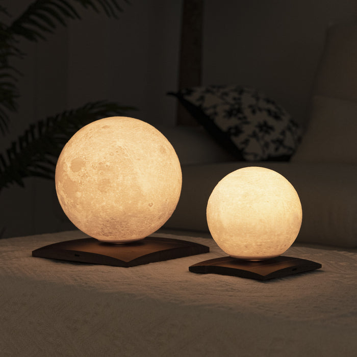 Gingko Smart Luna Spin LED Desk Lamp Walnut Wood