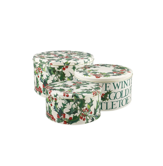 Emma Bridgewater Holly Bush Set Of Three Cake Tins