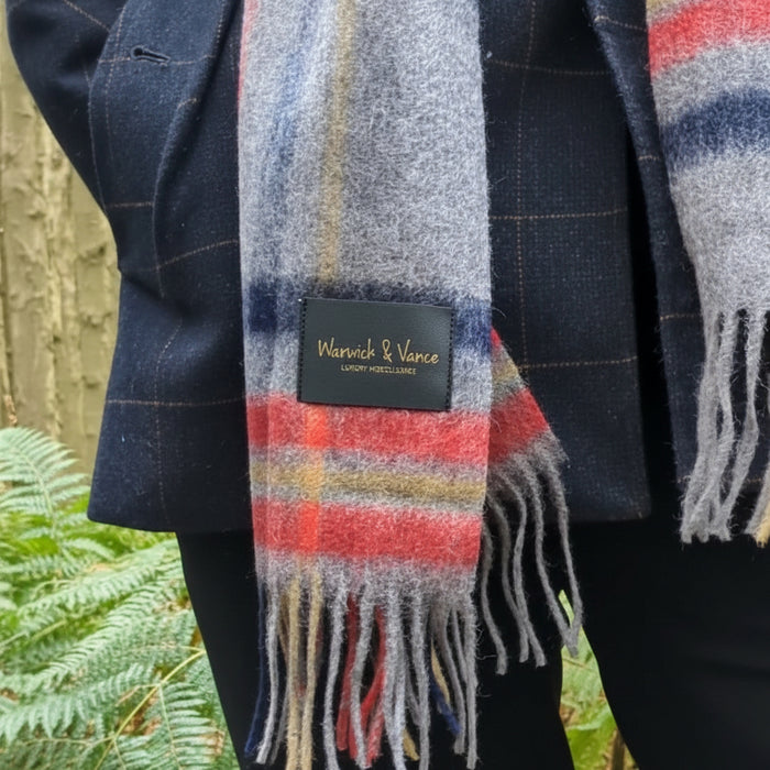 Warwick & Vance Men's Soft Touch Woollen Scarf - Various Styles