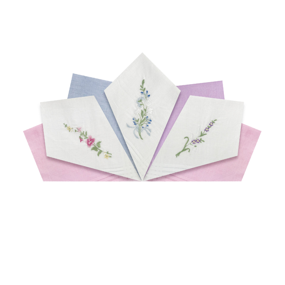 HOULIFE Ladies 100% 60S Cotton Handkerchiefs Womens - View #3