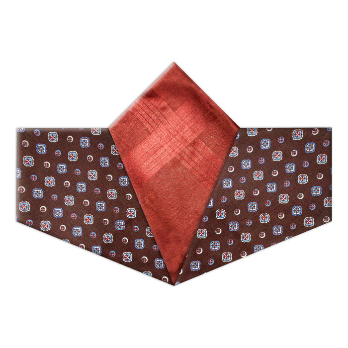 Warwick & Vance Men's 100% Cotton Red Patterned Handkerchiefs 3 Pack