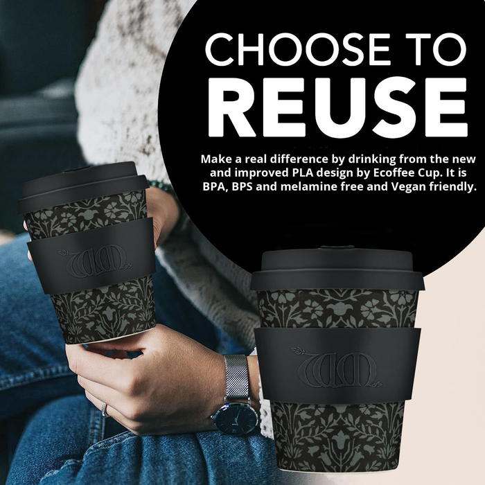 Ecoffee Cup William Morris Walthamstow  Plant-Based Reusable Coffee Cup 12oz