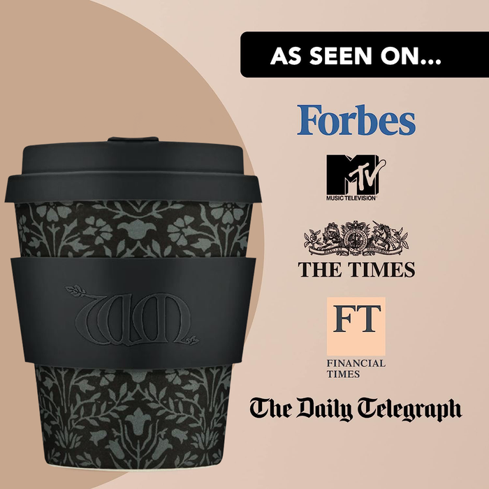 Ecoffee Cup William Morris Walthamstow  Plant-Based Reusable Coffee Cup 12oz
