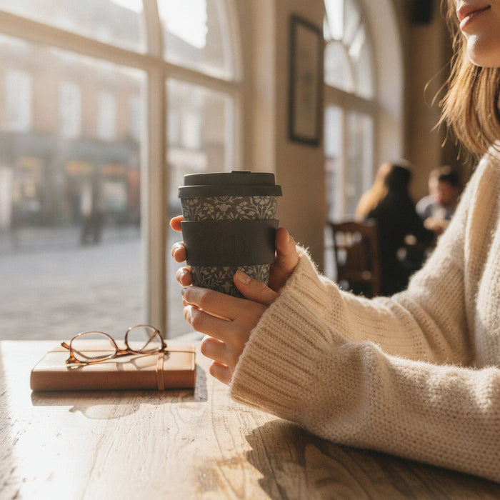 Ecoffee Cup William Morris Walthamstow Plant-Based Reusable Coffee Cup 12oz