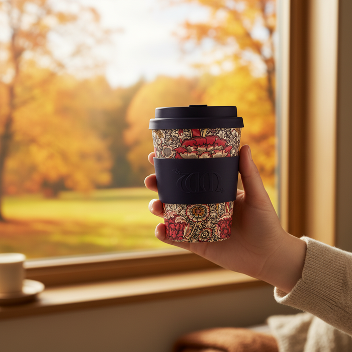 Ecoffee Cup William Morris Wandle Plant-Based Reusable Coffee Cup 12oz