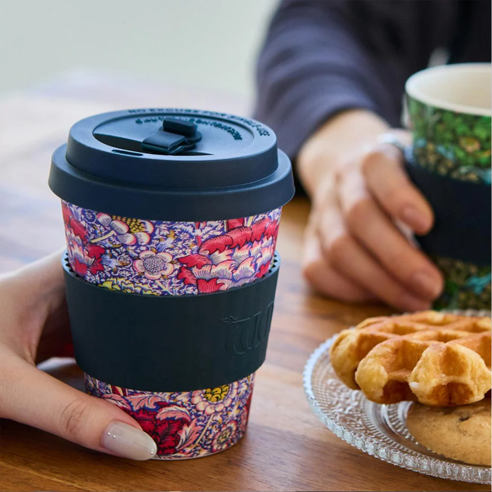Ecoffee Cup William Morris Wandle Plant-Based Reusable Coffee Cup 12oz