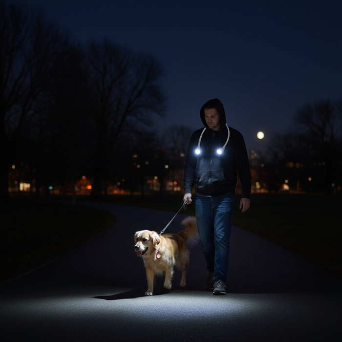 Xtralite Rechargeable LED Hand-Free Dimmable Neck Light With Adjustable Heads