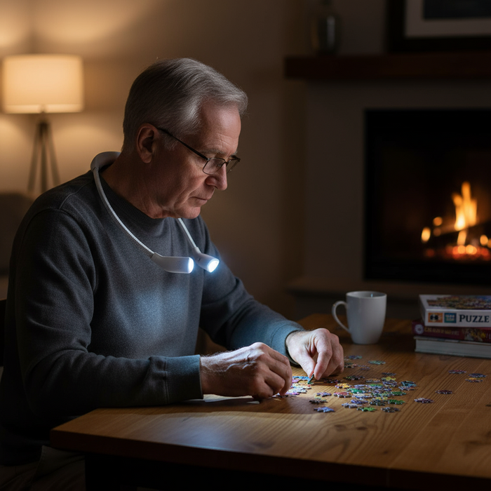 Xtralite Rechargeable LED Hand-Free Dimmable Neck Light With Adjustable Heads