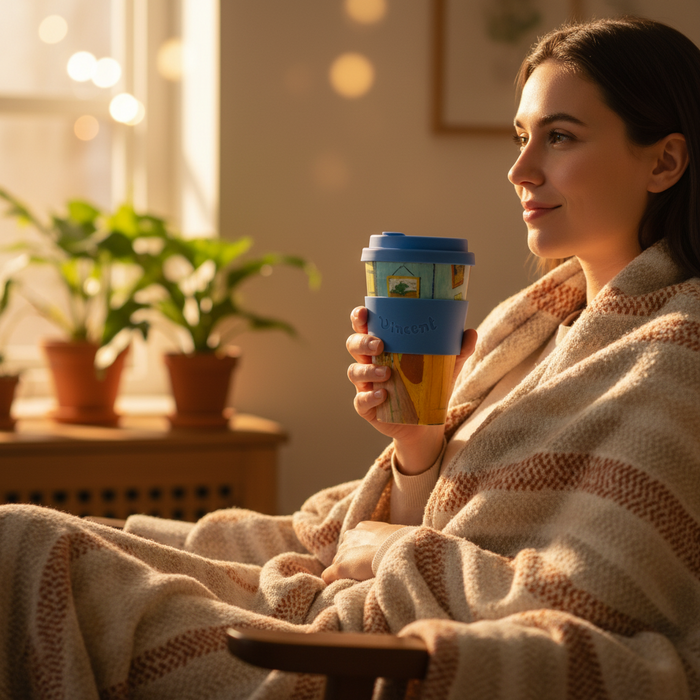 Ecoffee Cup Vincent Van Gogh The Bedroom Reusable Travel Mug 14oz