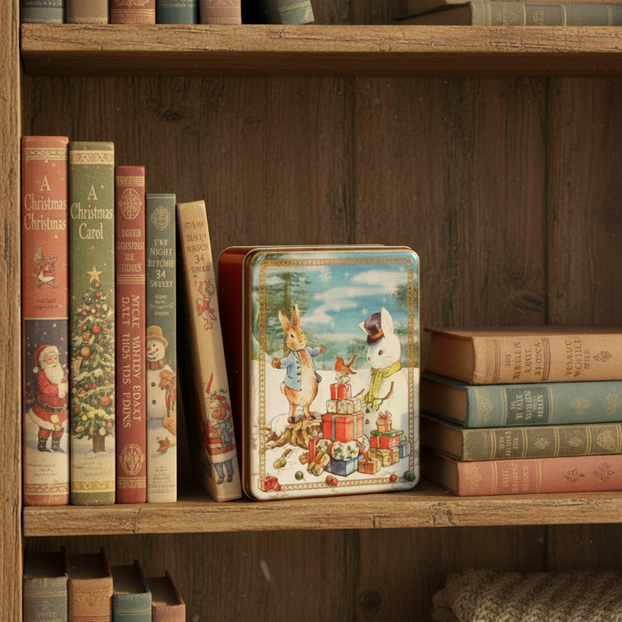 Beatrix Potter Peter Rabbit Christmas Scene Storage Tin