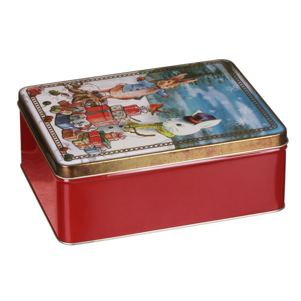 Beatrix Potter Peter Rabbit Christmas Scene Storage Tin