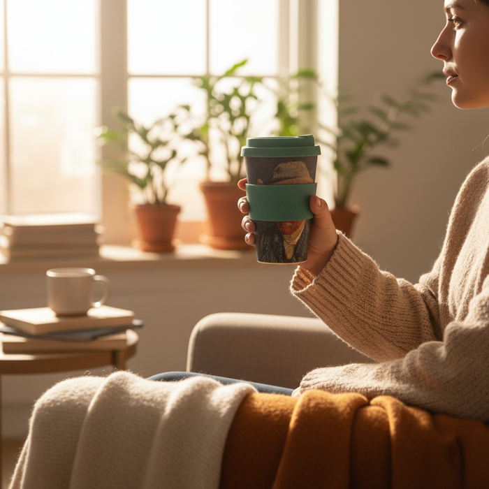 Ecoffee Cup Vincent Van Gogh Self Portrait Reusable Travel Mug 14oz